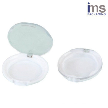 Round Plastic Blush Compact Case